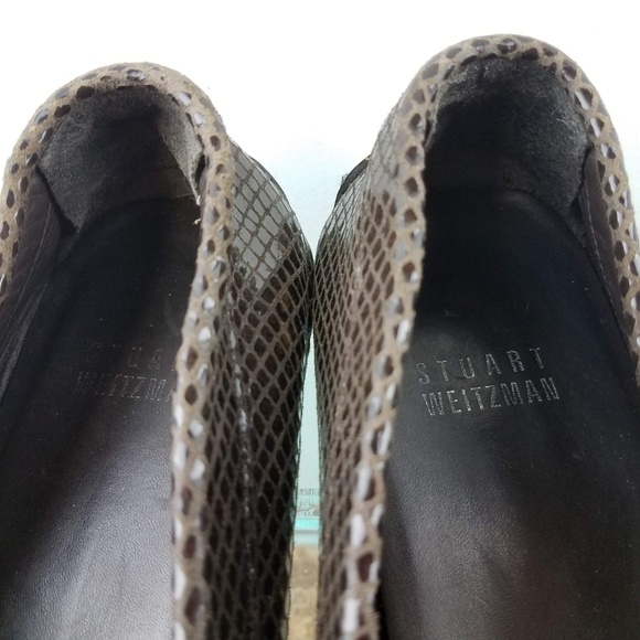 Stuart Weitzman Brown Snakeskin Driving Loafer 7.5 - Picture 6 of 8